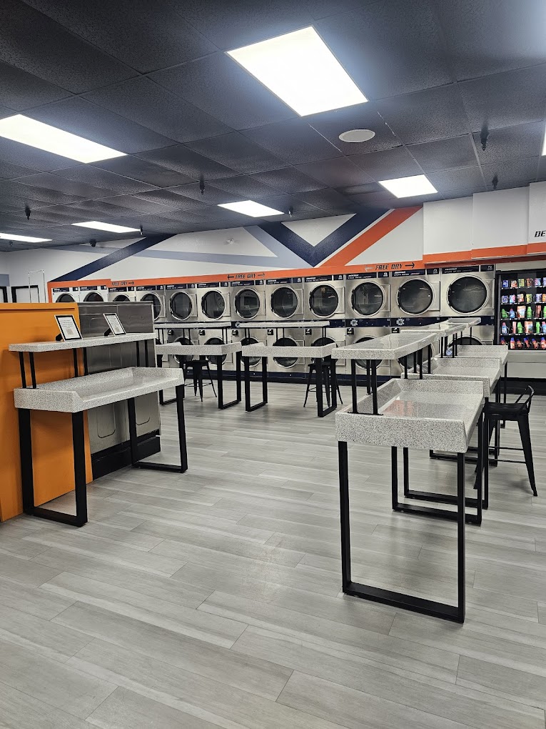 Self service laundromat at Mays Laundromat
